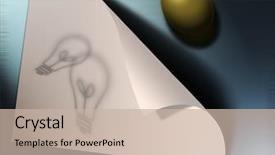  Presentation with gold egg - Slide set featuring diversify - gold egg and ideas background and a soft green colored foreground