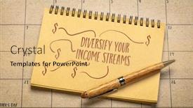  Presentation with diversify - Presentation enhanced with diversify-your-income-streams-note background and a yellow colored foreground
