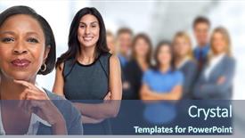  Presentation with diversity - PPT theme enhanced with diversity - business people team background and a ocean colored foreground