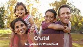  Presentation with parents - Beautiful PPT layouts featuring diversity - mixed race parents carry their backdrop and a tawny brown colored foreground