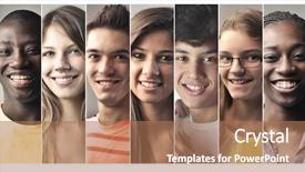  Presentation with diversity - PPT theme having diversity - multiethnicity background and a coral colored foreground