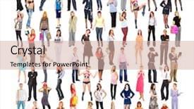  Presentation with diversity - Beautiful PPT theme featuring diversity big crowd concept backdrop and a soft green colored foreground