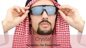  Presentation with diversity - PPT theme consisting of diversity-concept-with-young-arab and a coral colored foreground