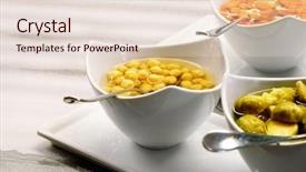  Presentation with inclusive children - Colorful PPT theme enhanced with diversity inclusion - bowls with garnish backdrop and a lemonade colored foreground