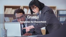  Presentation with diversity inclusion - PPT theme with diversity inclusion - businesspeople having business discussion background and a dark gray colored foreground