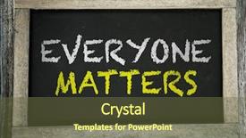  Presentation with everyone - Beautiful PPT layouts featuring diversity inclusion - everyone matters written on chalkboard backdrop and a tawny brown colored foreground