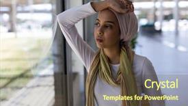  Presentation with diversity inclusion - Presentation theme consisting of diversity inclusion - front view of beautiful young background and a tawny brown colored foreground