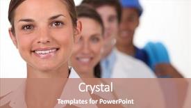  Presentation with professional - Audience pleasing slides consisting of diversity lawyer - four people from a variety backdrop and a coral colored foreground