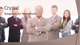  Presentation with team leader - Slides having diversity lawyer - leader and professional business team background and a lemonade colored foreground