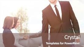  Presentation with attorney - Slide deck consisting of diversity lawyer - portrait in full growth background and a tawny brown colored foreground