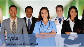  Presentation with office workers - Cool new presentation theme with diversity lawyer - team of workers together backdrop and a teal colored foreground