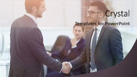  Presentation with architecture sheikh zayed grand mosque - Slides having diversity lawyer - two businessmen handshaking after striking background and a coral colored foreground