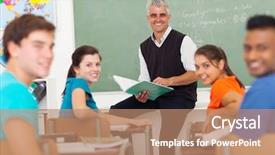  Presentation with teacher diversity - PPT theme enhanced with diversity learning - group of high school teacher background and a coral colored foreground