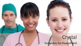  Presentation with medical diversity - Slide deck consisting of diversity nursing - presentation of a multi-cultural medical background and a coral colored foreground