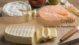  Presentation with camembert - Audience pleasing PPT layouts consisting of diversity-of-traditional-french-cheese backdrop and a coral colored foreground