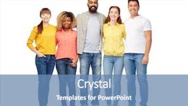  Presentation with diversity women - PPT theme enhanced with people concept - international group background and a teal colored foreground