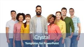  Presentation with diversity women - Cool new PPT theme with diversity race ethnicity and people backdrop and a ocean colored foreground