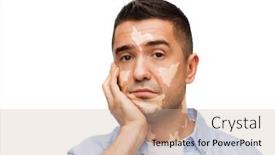  Presentation with vitiligo - Audience pleasing slide deck consisting of diversity-skin-pigmentation-and-people backdrop and a soft green colored foreground