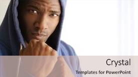  Presentation with copy space - Slide set featuring diversity sports - young male model in active background and a  colored foreground