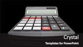  Presentation with calculator - PPT layouts consisting of divided equally - 3d render of a calculator background and a  colored foreground