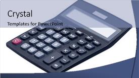  Presentation with theater black and white - Theme having divided equally - big black calculator - isolated background and a teal colored foreground