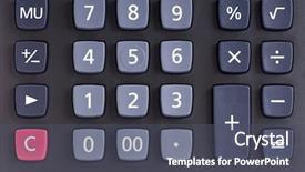  Presentation with black kids and technology - Cool new theme with divided equally - big black calculator - keypad backdrop and a dark gray colored foreground
