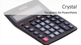  Presentation with award in black and white - Slides featuring divided equally - big black calculator isolated background and a white colored foreground