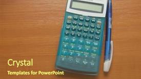  Presentation with scientific - Beautiful PPT layouts featuring divided equally - modern scientific calculator backdrop and a  colored foreground
