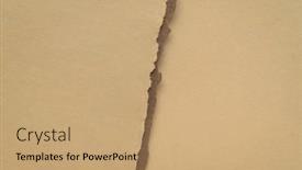  Presentation with copy space - PPT theme having divided-paper-background-in-earth background and a coral colored foreground