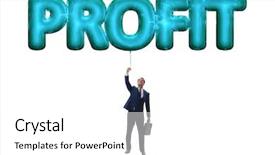  Presentation with profit - Theme having dividend - businessman flying in profit concept background and a white colored foreground