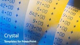  Presentation with calculator - Audience pleasing slide deck consisting of dividend - computational stripes of a calculator backdrop and a ocean colored foreground