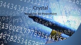  Presentation with numbers - Slide set having dividend - symbol for numbers background and a teal colored foreground