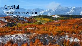  Presentation with divide - PPT theme enhanced with dividers - beautiful autumn landscape at dallas background and a light blue colored foreground