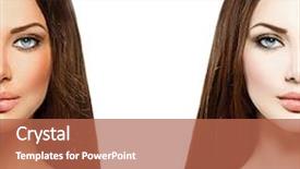  Presentation with beautiful skin - Audience pleasing PPT layouts consisting of dividers - beautiful young woman with tanned backdrop and a red colored foreground