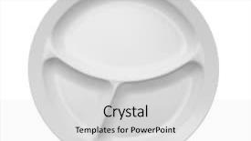  Presentation with school lunch - Colorful slide deck enhanced with dividers - empty serving tray for food backdrop and a light gray colored foreground