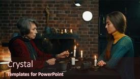  Presentation with mystic - Presentation theme with divination-session-for-client background and a wine colored foreground