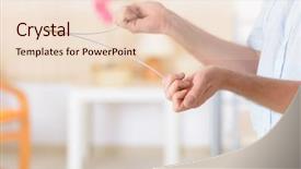  Presentation with currents - Presentation design having divine - man dowsing wirh dividing rod background and a lemonade colored foreground