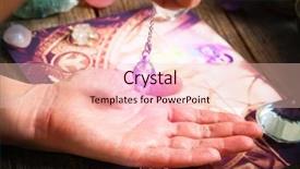  Presentation with palm - PPT theme having divine - palm reading characterization and foretelling background and a lemonade colored foreground