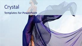  Presentation with dark blue - Colorful PPT layouts enhanced with divine - photo of graceful female folded backdrop and a sky blue colored foreground