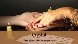  Presentation with reading - Presentation design consisting of divine - reading the lines hand background and a coral colored foreground