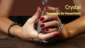  Presentation with fortune teller - Slide set featuring divine - witch - fortune teller reading background and a tawny brown colored foreground