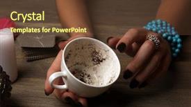  Presentation with fortune teller - Presentation design having divine - witch - fortune teller reading background and a tawny brown colored foreground