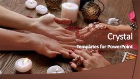  Presentation with divine - Presentation design with divine - witch - fortune teller reading background and a tawny brown colored foreground