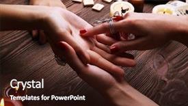  Presentation with fortune teller - PPT layouts with divine - witch - fortune teller reading background and a wine colored foreground