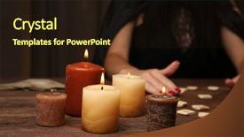  Presentation with fortune teller - Cool new PPT theme with divine - witch - fortune teller reading backdrop and a wine colored foreground