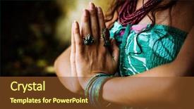  Presentation with divine - Amazing theme having divine - woman practice yoga outdoor close backdrop and a tawny brown colored foreground