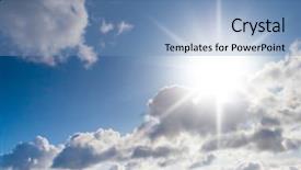  Presentation with divine - Presentation theme with divine beauty grand skyscape background and a teal colored foreground