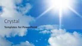  Presentation with divine - Audience pleasing theme consisting of divine beauty sunny heaven backdrop and a light blue colored foreground