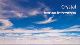  Presentation with divine - Beautiful presentation design featuring divine blue heaven wallpaper backdrop and a ocean colored foreground