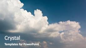  Presentation with spectacular - Audience pleasing slide deck consisting of divine blue spectacular cloudscape backdrop and a gray colored foreground